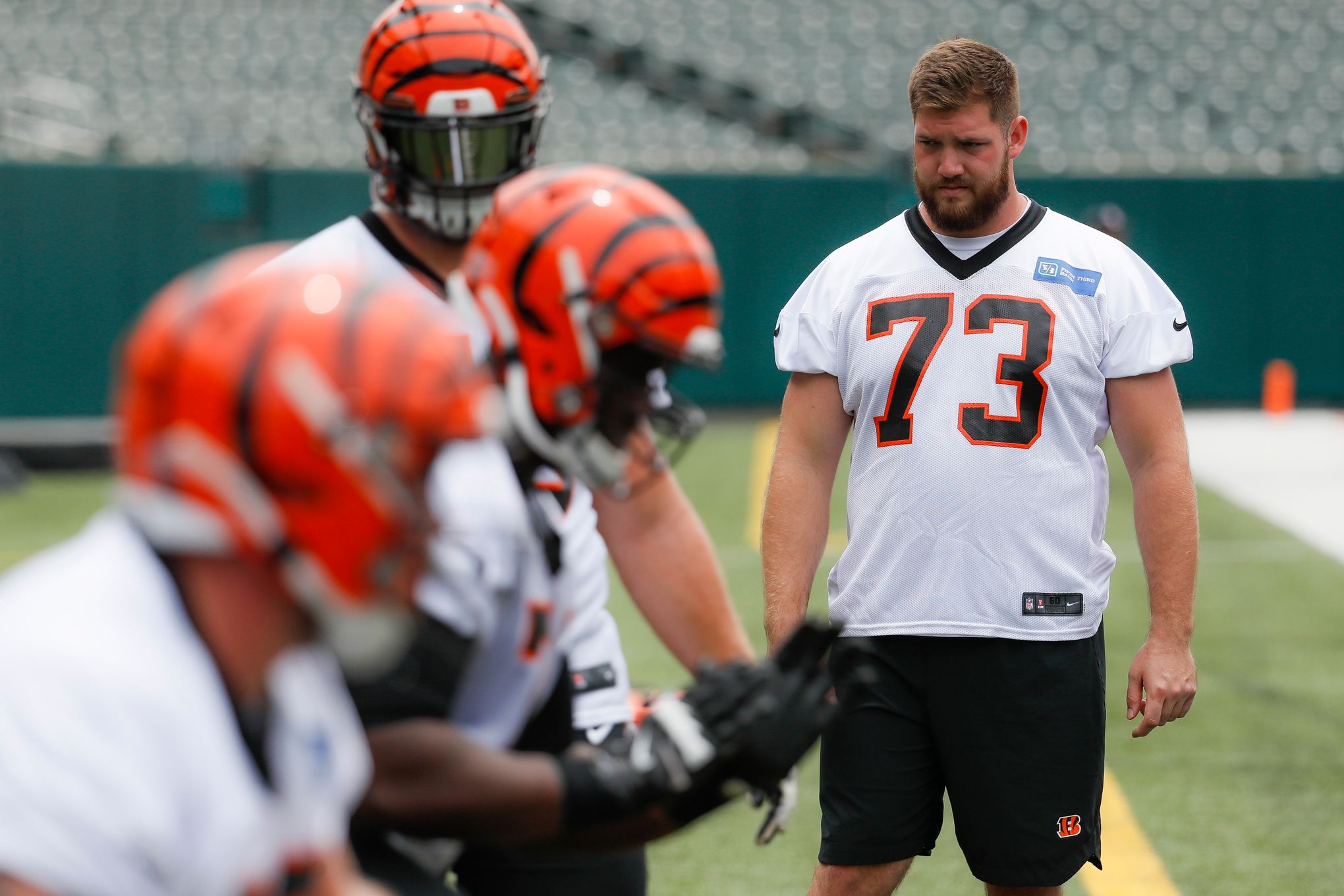 Cincinnati Bengals tackle Jonah Williams (73) and Cincinnati