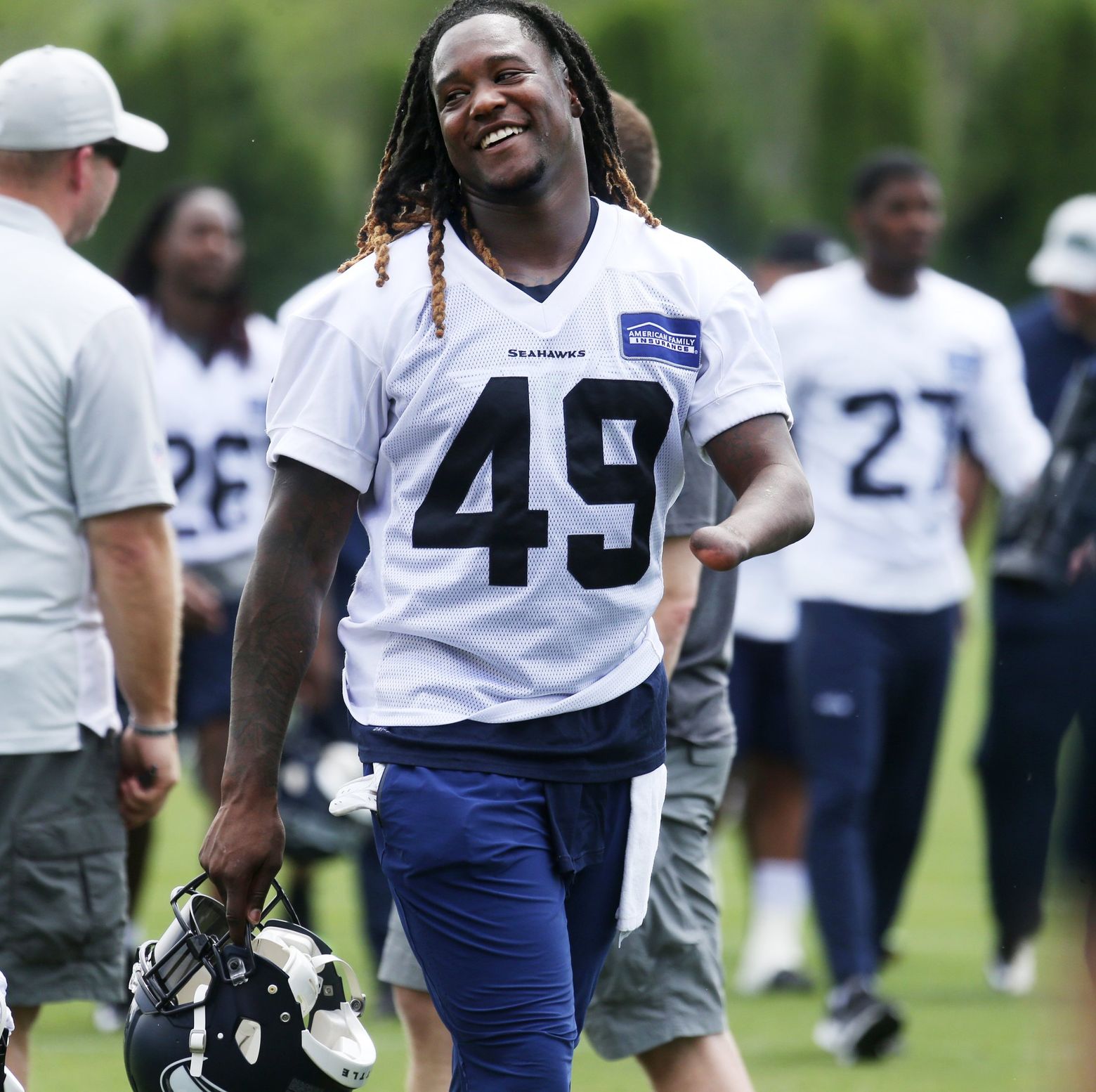 Shaquem Griffin's #49 Seahawks jersey a top 5 seller among NFL rookies –  KIRO 7 News Seattle