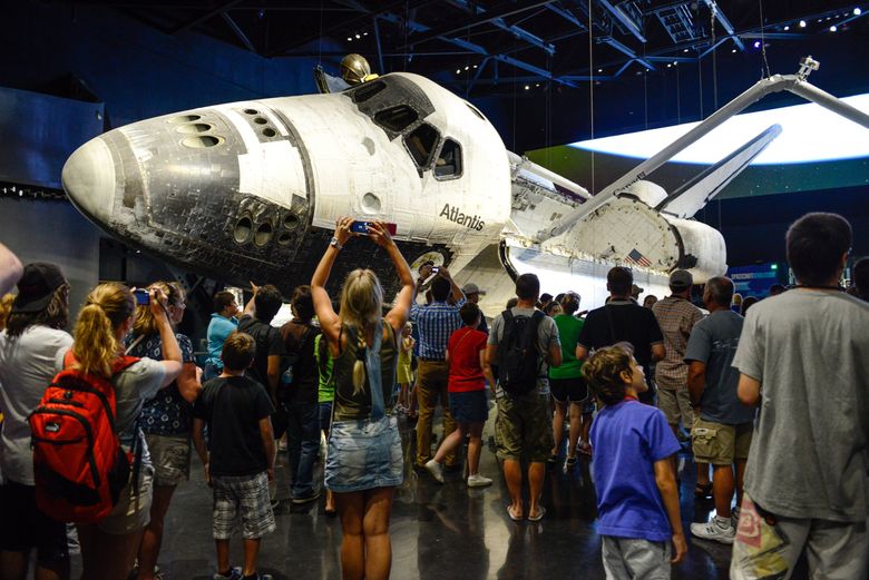 The Space Shuttle Atlantis at the Kennedy Space Center. (courtesy of Kennedy Space Center Visitor Complex)