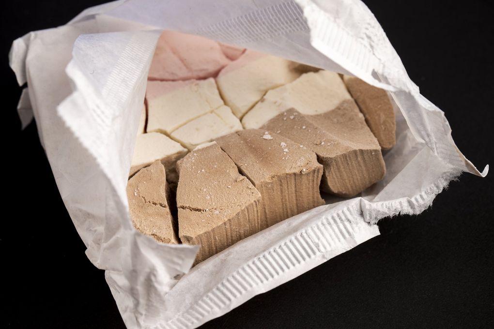 Freeze-dried “astronaut” ice cream: A favorite with kids, but maybe not the best for actual space travel. (Bettina Hansen / The Seattle Times)