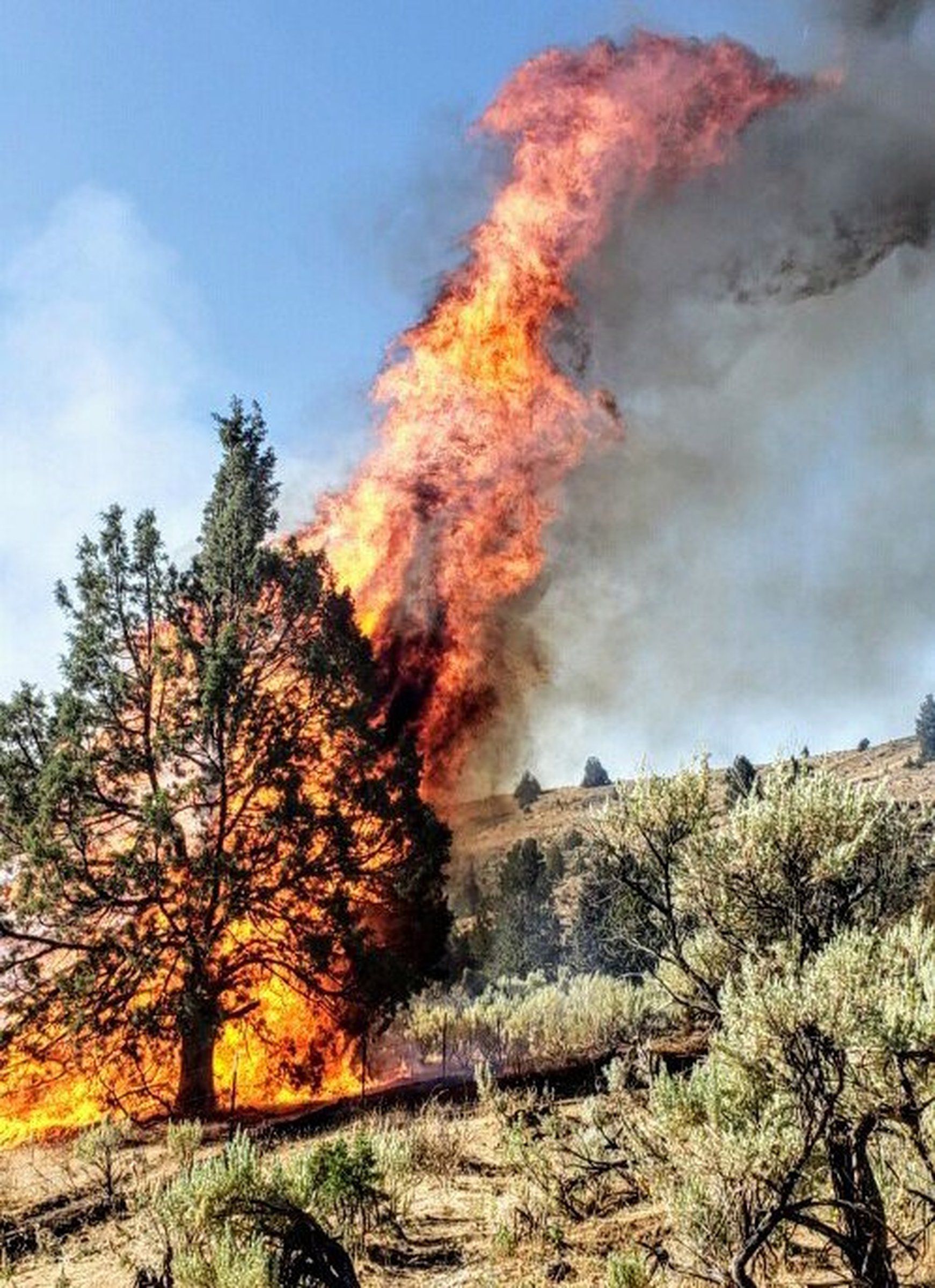 Juniper fire in Klickitat County 80% contained, response to