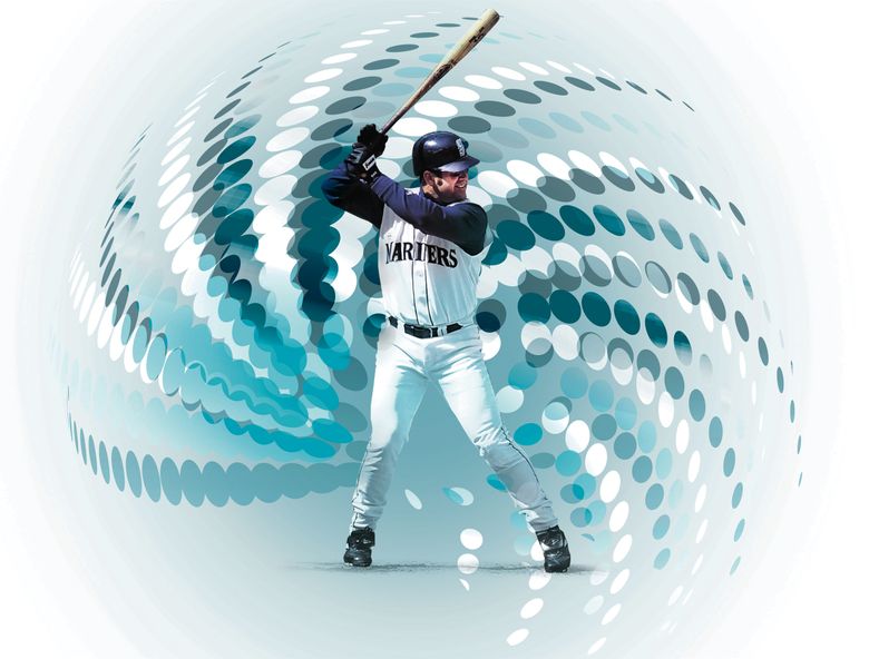 Edgar Martinez. (Illustration by Rich Boudet / The Seattle Times)