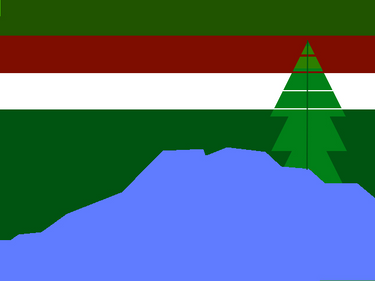 Chad Rappleyea’s submission has three stripes at the top mimicking the jerseys of the Seattle Metropolitans, the city’s long-lost professional hockey team. “As you often see streaks in the sky as planes go by — and the tree itself almost looks like a plane in motion, moving upward. The stripes also recall flannel patterns associated with grunge,” Rappleyea explained in an email. (Courtesy of Chad Rappleyea)