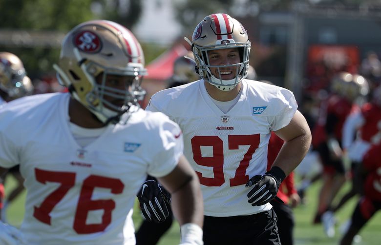 See photos of the San Francisco 49ers in their first practice of the season