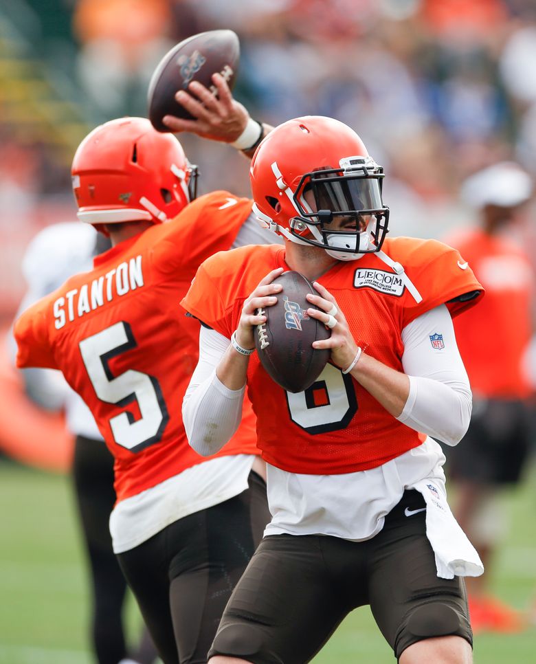 PRACTICE PHOTOS: First practice in new threads for QB Baker Mayfield