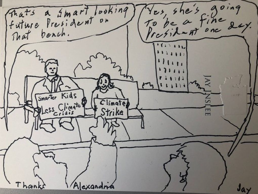 Inslee doodles sometimes appear on his personalized state letterhead. (Jay Inslee campaign)