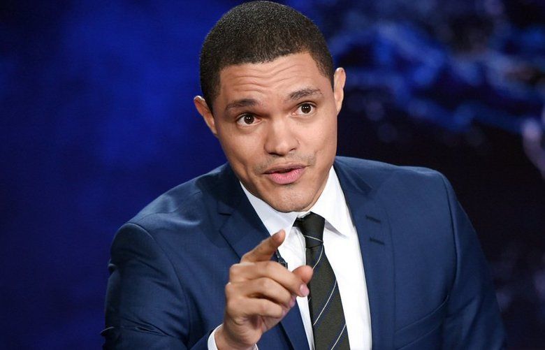 In this Sept. 29, 2015, file photo, Trevor Noah works on set during a taping of “The Daily Show with Trevor Noah” in New York. (Photo by Evan Agostini/Invision/AP)
