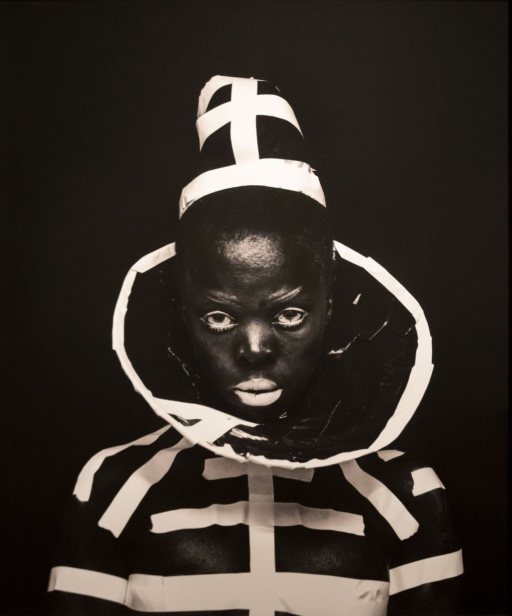 Zanele Muholi’s “Vile Heard, 2015, Gothenburg, Sweden” is displayed at the Seattle Art Museum. (Erika Schultz / The Seattle Times)
