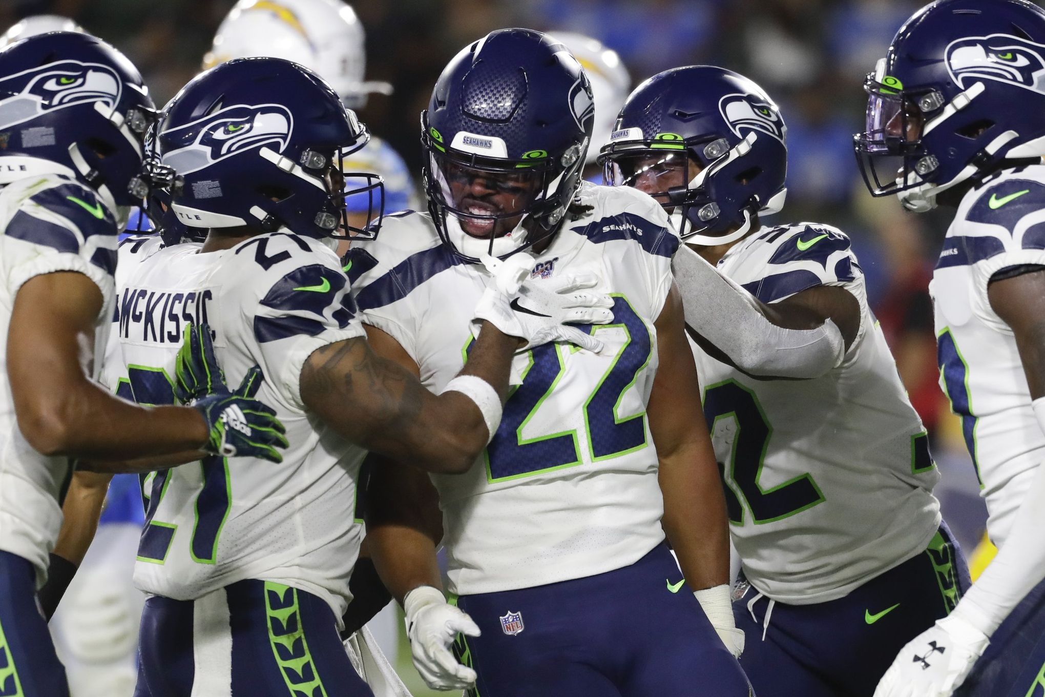 Los Angeles Chargers cornerback J.C. Jackson (27) takes his stance during  an NFL football game against the Seattle Seahawks, Sunday, Oct. 23, 2022,  in Inglewood, Calif. (AP Photo/Kyusung Gong Stock Photo - Alamy