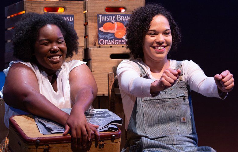 Allyson Lee Brown and Ayo Tushinde in Intiman Theatre’s production of “Bulrusher.”