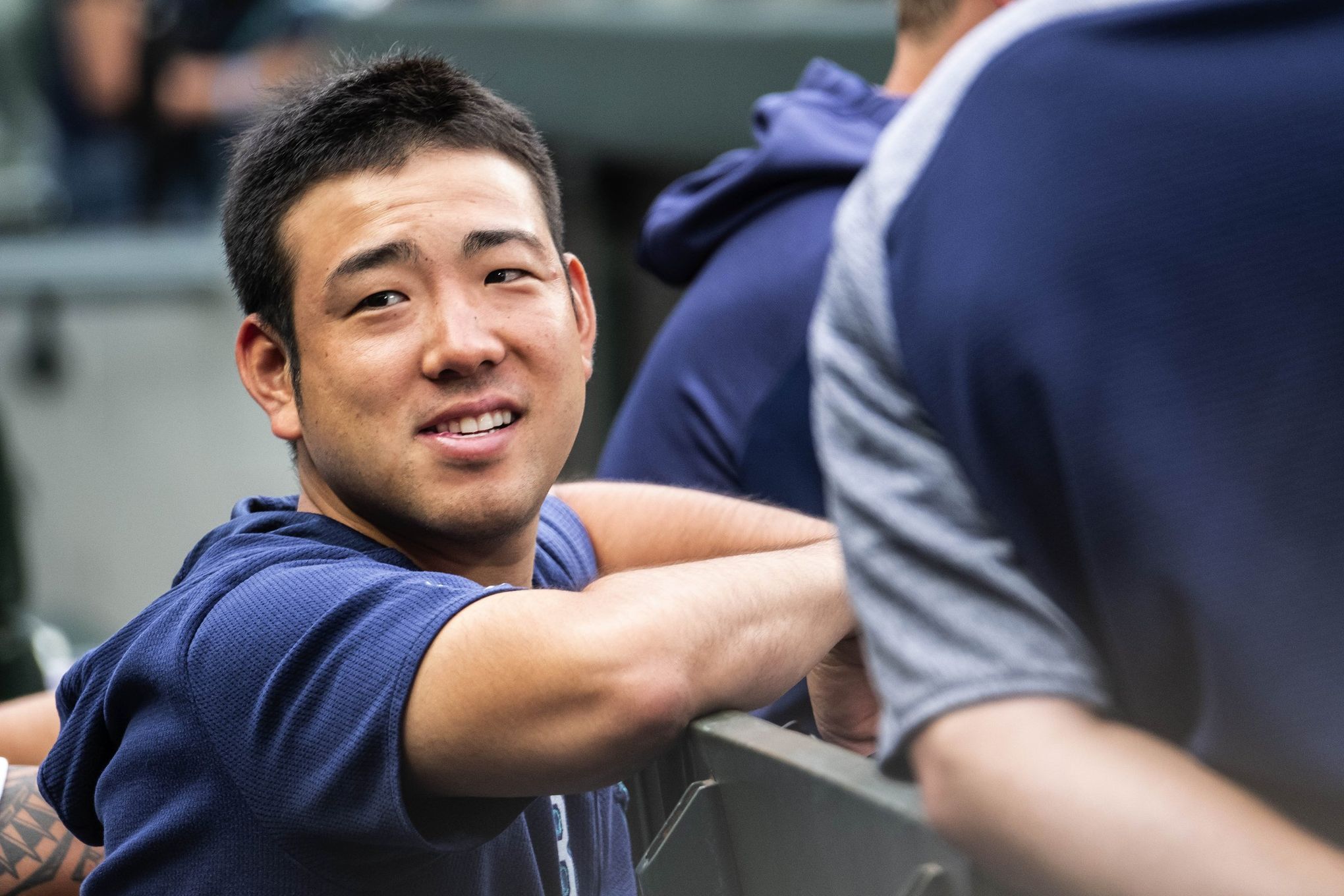 Men's Yusei Kikuchi Seattle Mariners Roster Name & Number T-Shirt