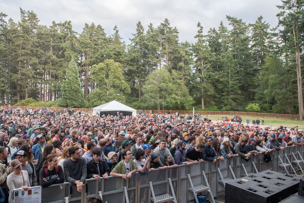 Fans pack the Littlefield Green stage during the inaugural THING festival at Port Townsend’s Fort Worden Historical State Park. (Jim Bennett / THING)