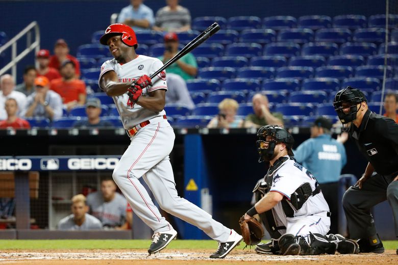 Reds rookie Aristides Aquino GOES OFF for 3 home runs 