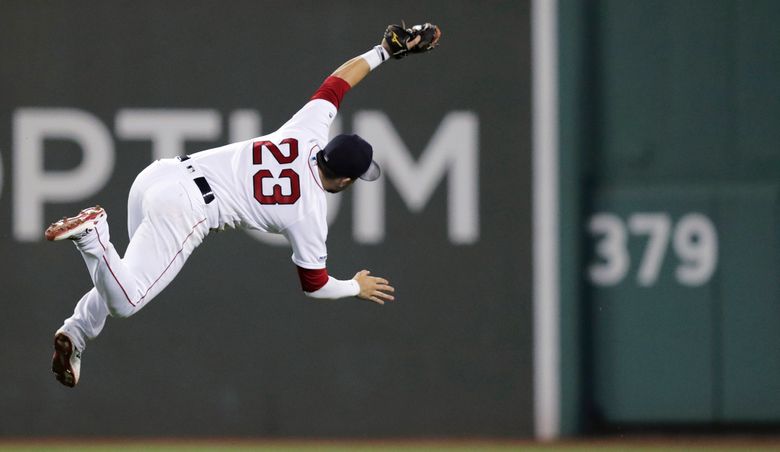 Michael Chavis of the Boston Red Sox looks on during the second