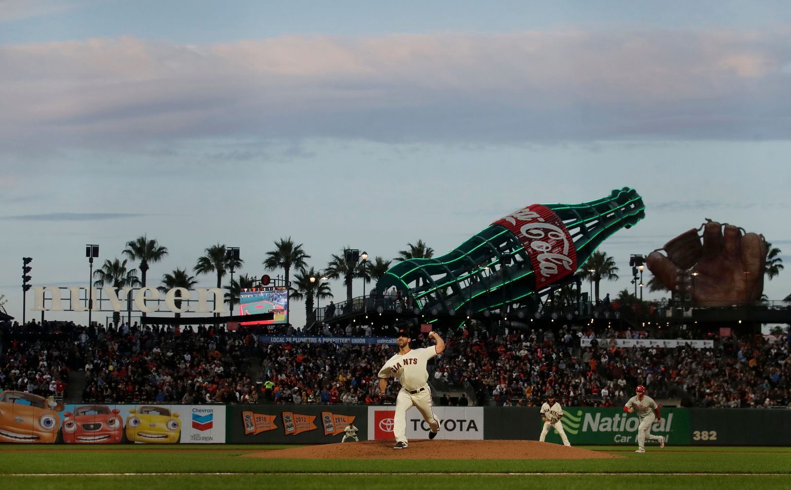 In a battle of pitchers hitting, Madison Bumgarner appeared as a pinch- hitter