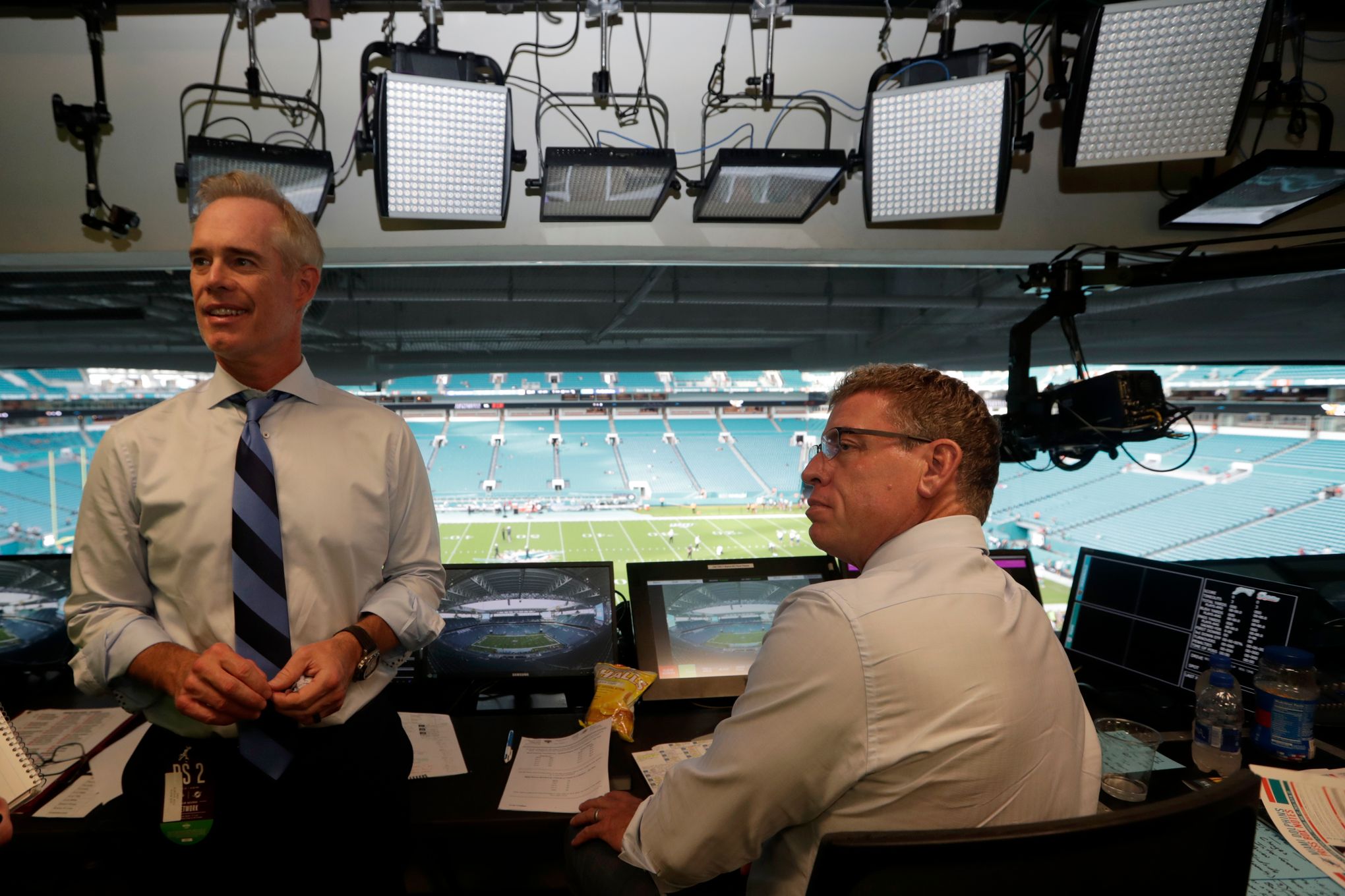 Super Bowl practice run for Fox at Dolphins' preseason game