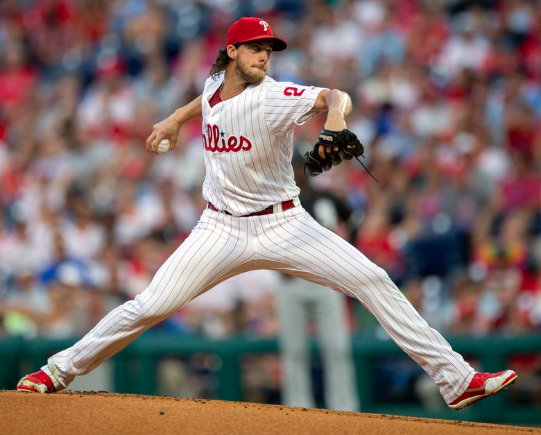 Was Aaron Nola struggling to make it through his outing on the mound?