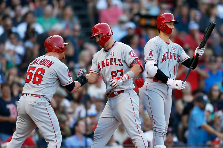 Trout hits 1st HR at Fenway, Angels rout Red Sox 12-4