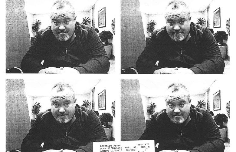 Peter Eric Descalso, a diesel mechanic, went into cardiac arrest and died at the Cascade Behavioral Hospital in December 2016, three days after he checked in to detox from alcohol.
(Credit: Cascade Behavioral Hospital records, provided by Descalso family)