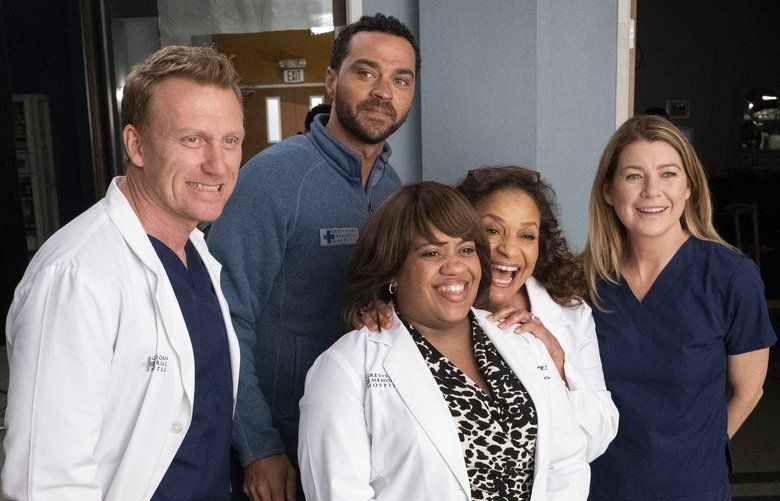 “Grey’s Anatomy” returns for its 16th season on Sept. 26. Shown here are Kevin McKidd, Jesse Williams, Chandra Wilson, Debbie Allen and Ellen Pompeo.