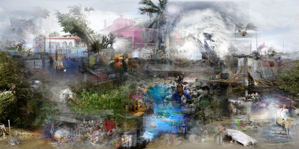 “Lost Skies, Tropical Hurricane Maria, Believer,” computer-generated visualization by Maja Petric. (Courtesy of Maja Petric)
