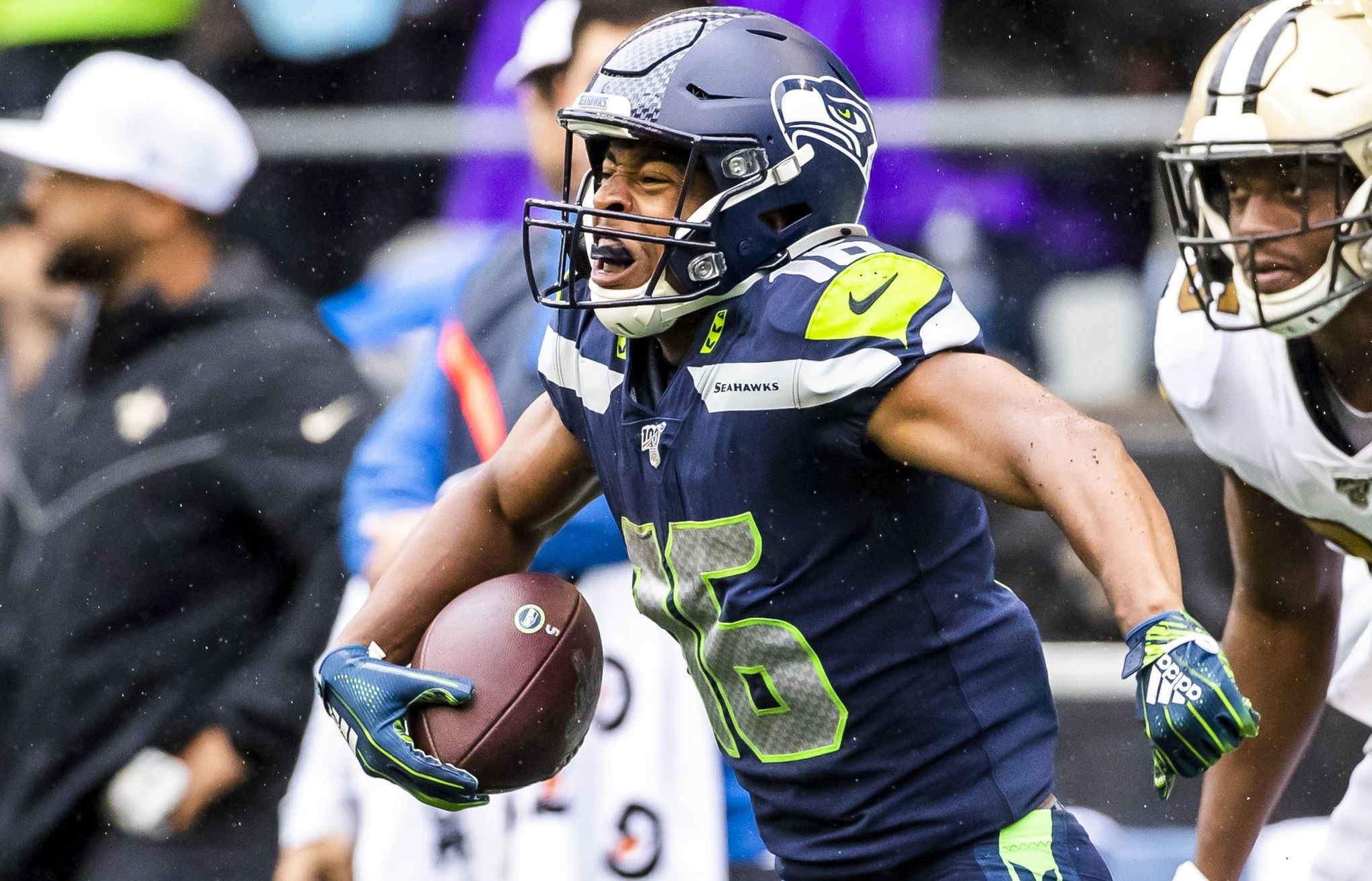 Tyler Lockett Football Edit Tapestries Seahawks - Tyler Lockett