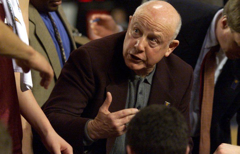 In the huddle at the start of the fourth quarter, Mercer Island coach Ed Pepple was in search of his 800th career win in the first round of the state basketball playoffs, Feb. 28, 2001.