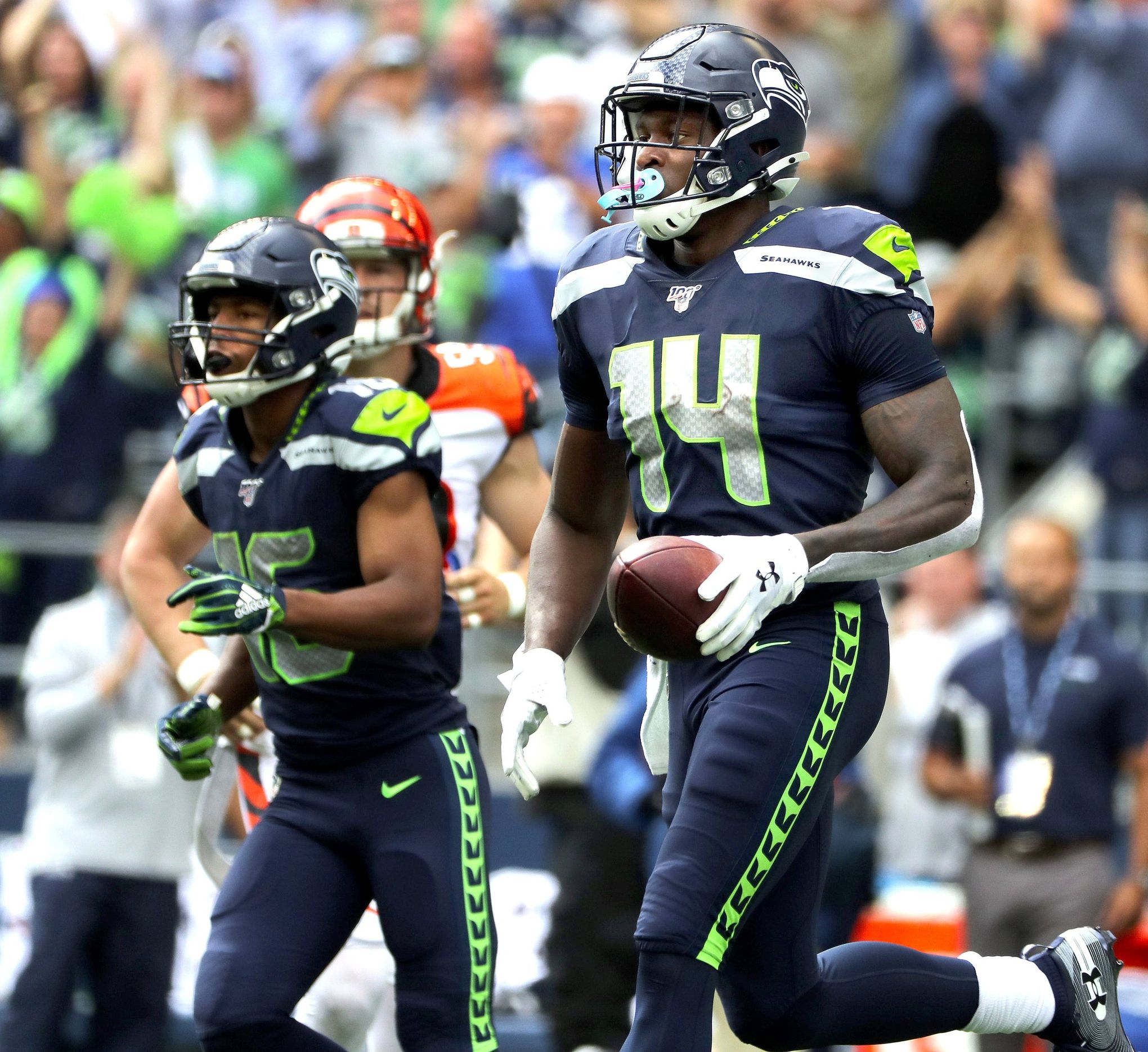 Seattle Seahawks Rookie DK Metcalf Shows Off His Madden 20 Player