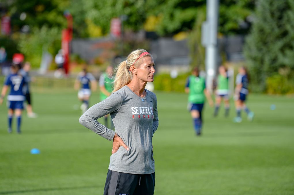 Seattle U head coach Jule Woodward pictured in August, 2018. (Courtesy Seattle U Athletics)