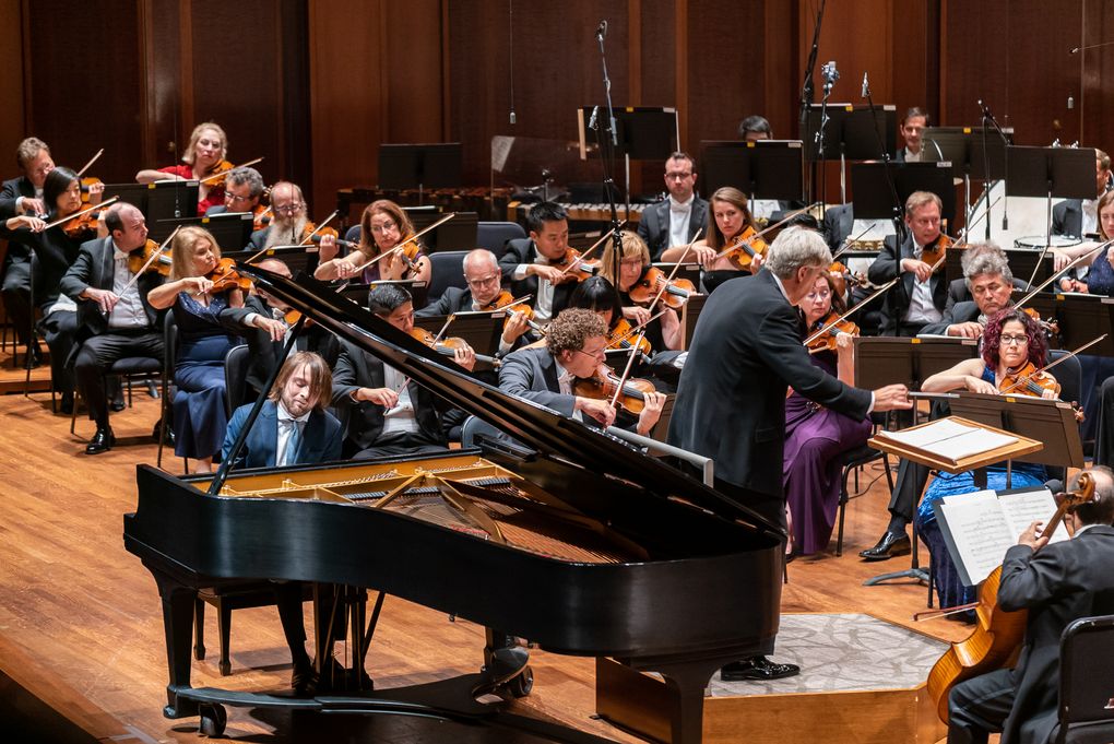 Pianist Daniil Trifonov performs with the Seattle Symphony during the opening-night concert of the 2019-2020 season. (James Holt / Seattle Symphony)
