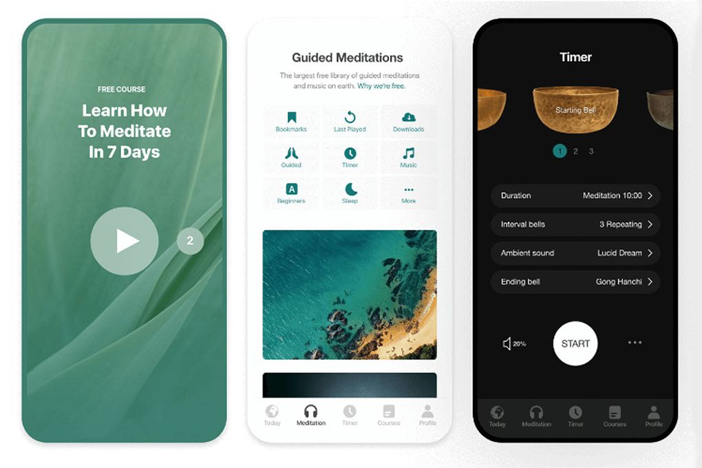 Insight Timer helps you eat more mindfully via guided meditations. (Courtesy of Insight Timer)