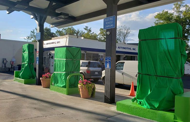 A service station in Maryland just became the nation’s first to ditch gasoline for electric energy.