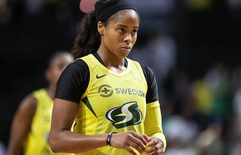 Jordin Canada had a career night scoring 26 against Minnesota.  

The Seattle Storm played the Minnesota Lynx in the first game of the WNBA Playoffs Wednesday September 11, 2019 at Angel of the Winds Arena in Everett, WA. 211447