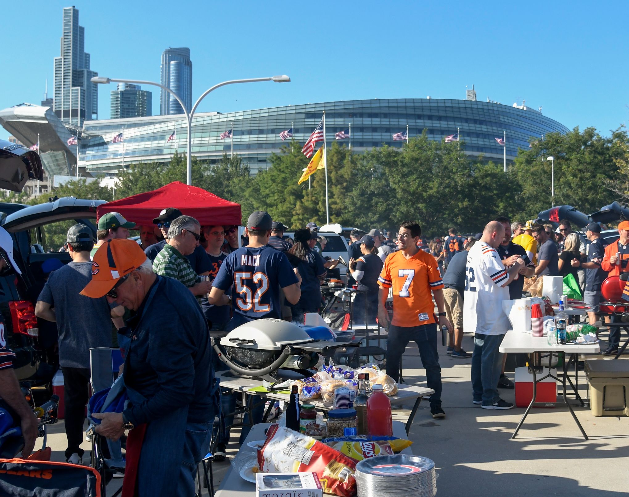 Photos: Chicago Bears fans tailgate at Soldier Field before home the opener