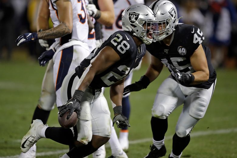 Josh Jacobs' two touchdowns lift Raiders past Broncos