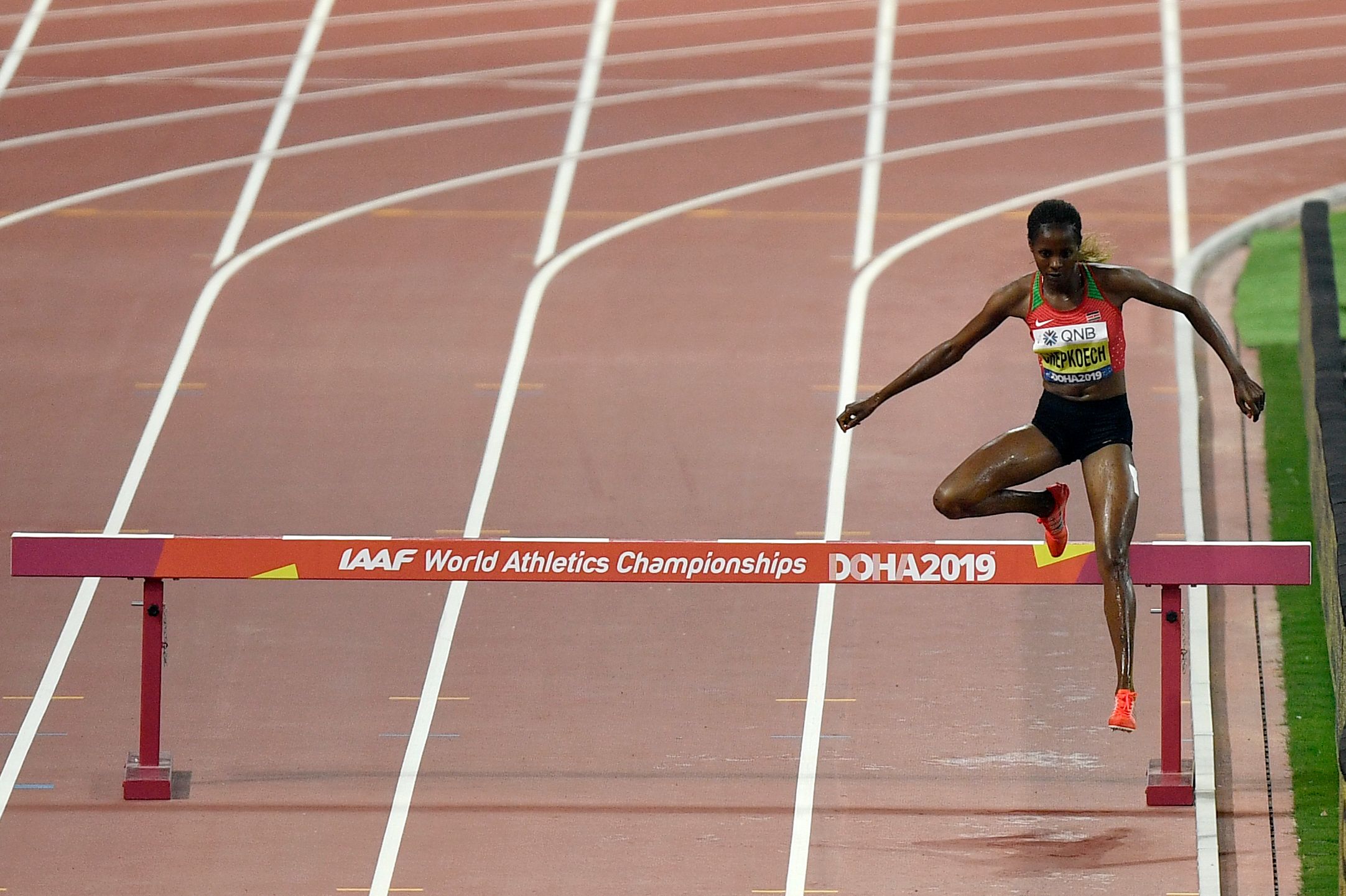 Chepkoech the runaway winner in steeplechase at worlds The