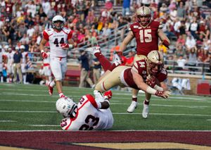 Anthony Brown, AJ Dillon carry Boston College football to easy 45