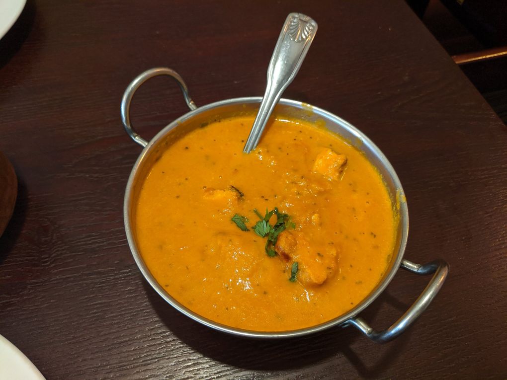 The chicken tikka masala at Lake Forest Park’s Everest Kitchen features a rich, tomato-based sauce and plenty of tender chicken. (Jackie Varriano / The Seattle Times)