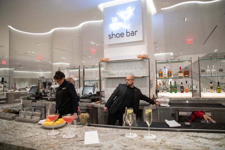shoe bar inside Nordstrom flagship store NYC - Travel Off Path