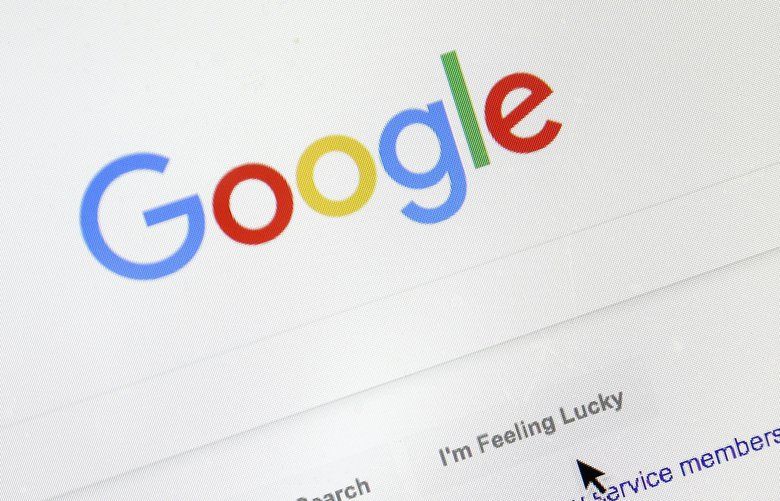 FILE – In this Aug. 28, 2018, file photo, a cursor moves over Google’s search engine page, in Portland, Ore. Google is paying more attention to the small words in your searches. Google is rolling out the change to English language searches in the U.S. starting this week. (AP Photo/Don Ryan, File) CAET568 CAET568