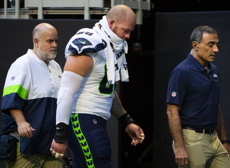 Justin Britt out for remainder of the season with ACL tear, leaving Seahawks  searching for a new center