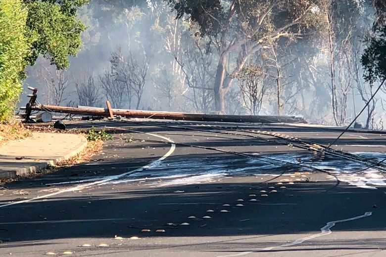 Utility says power lines may have started 2 California fires | The Seattle  Times