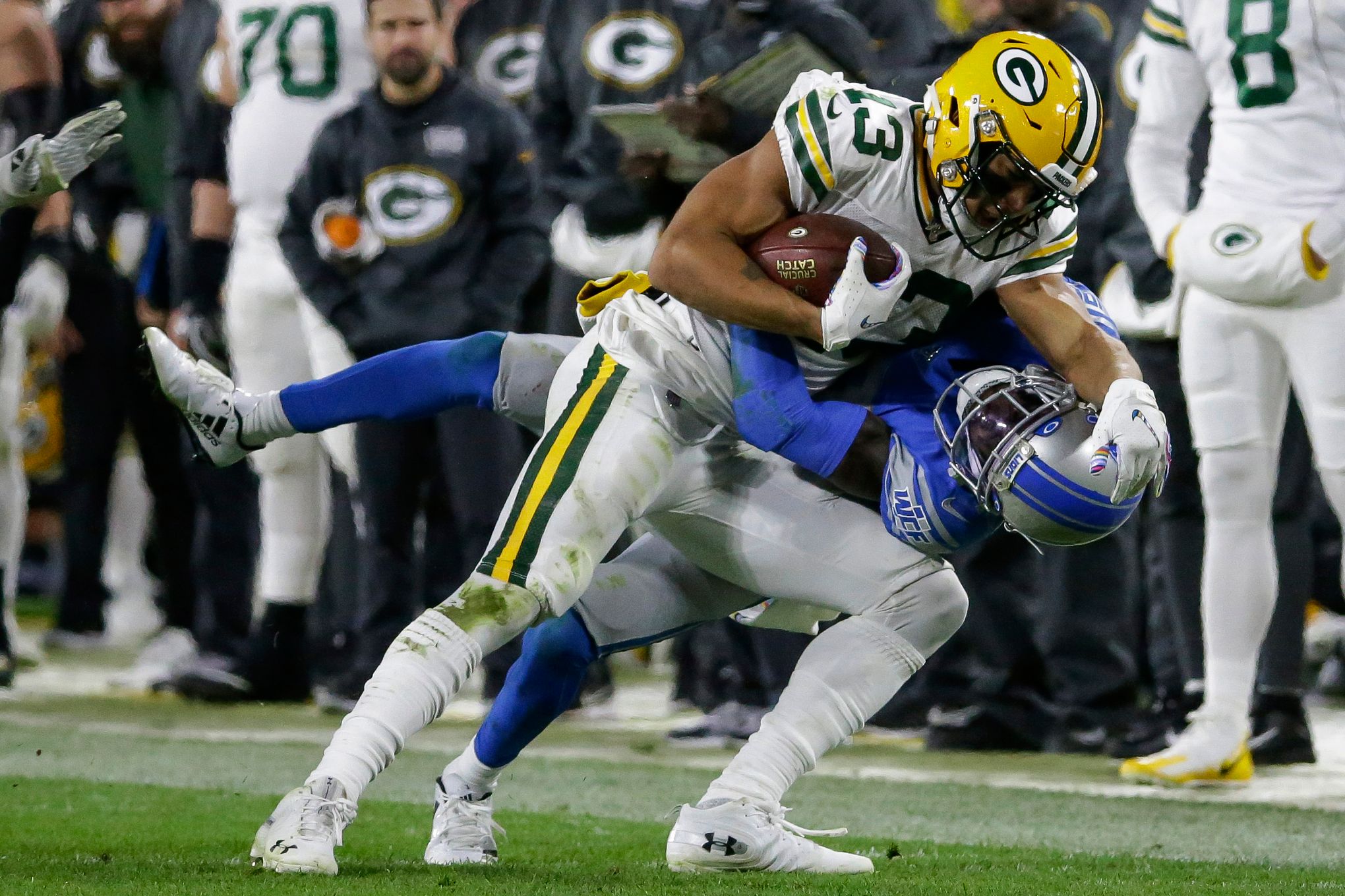 Allen Lazard catches first Green Bay TD in London