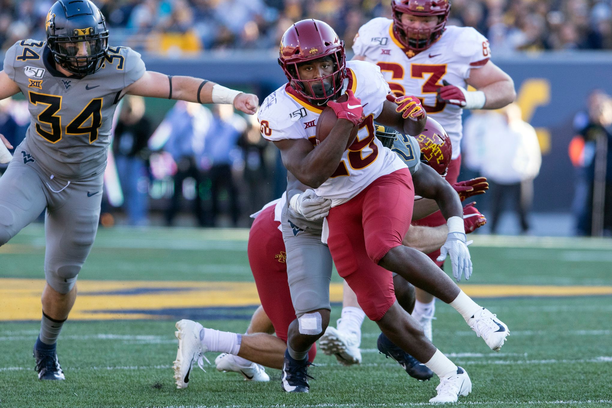 Iowa State's Breece Hall will now call New York his new home