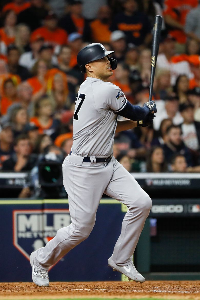 Giancarlo Stanton injury update: Out of ALCS Game 3 starting