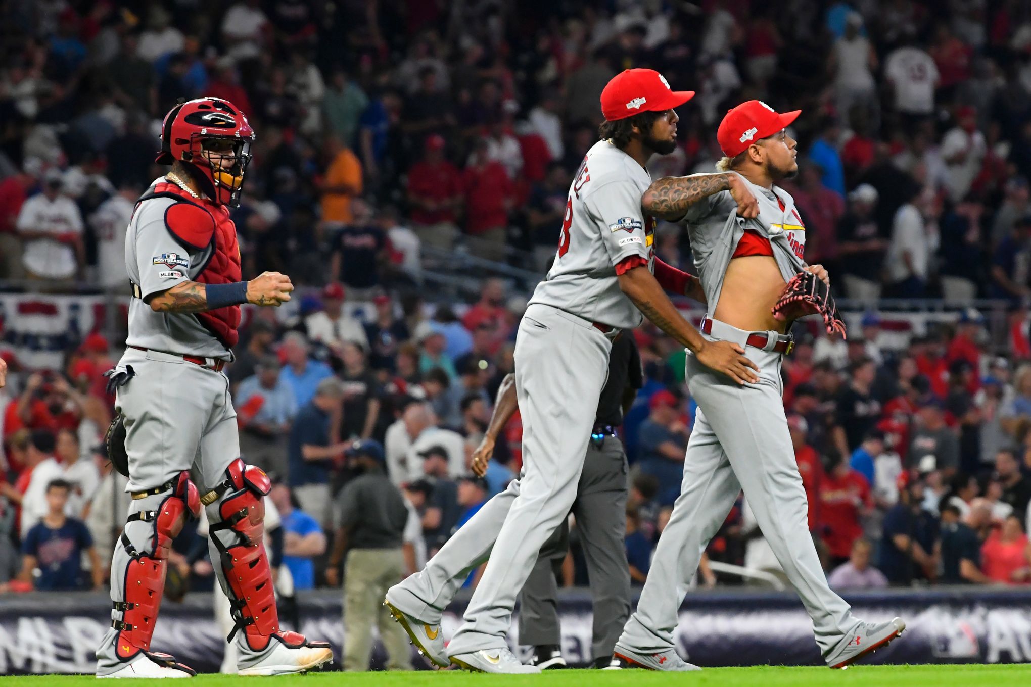 Foltynewicz strikes out seven in NLDS win