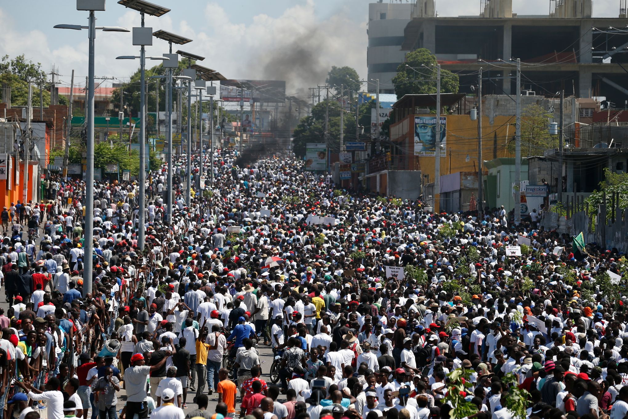 Thousands protest in Haiti as UN discusses troop request