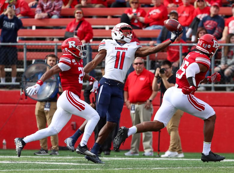 Langan's career day leads Rutgers past Liberty 44-34