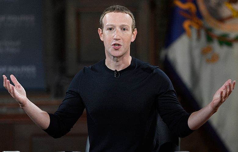Facebook CEO Mark Zuckerberg speaks at Georgetown University, Thursday, Oct. 17, 2019, in Washington. (Nick Wass / The Associated Press)