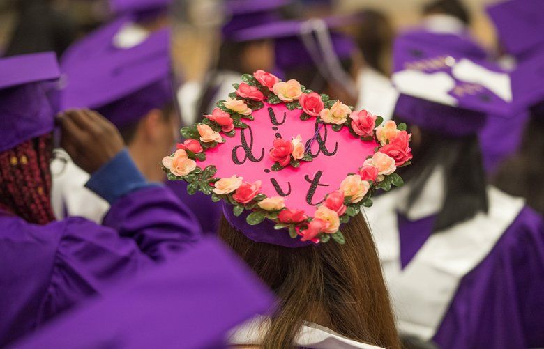 At Foster High, nearly 200 graduating seniors rehearse graduation ceremony procedures prior to graduation in 2018.
Photographed on June 13, 2018. 206640